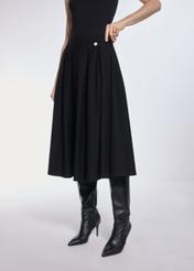 Black midi skirt SPCDT-0093-99(Z24)-03