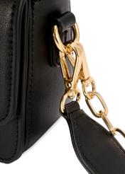 Small black women's handbag TOREC-1171-99(W26), close-up of the product detail on a white background.