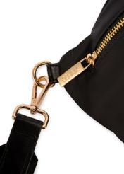 Large black women's bag TOREN-0345-99(W26) - close-up detail, on white background.
