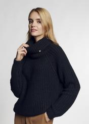 Black women's oversize turtleneck SWEDT-0143-99(Z21)-01