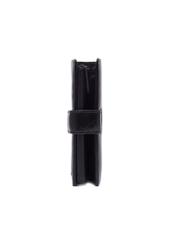 Black men's wallet made of genuine leather PORMS-0739-99(Z26), side view of the product on a white background.