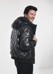 Black quilted men's winter jacket KURMT-0334-99(Z24) pic. 5