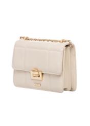 Small cream-colored women's handbag TOREC-1186-0B(W26), diagonal product view on a white background.