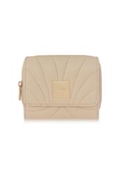 Women's cream leather wallet PORES-0802B-12(W23)-01