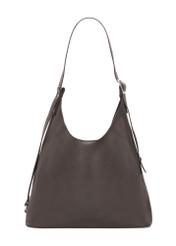 Women's brown leather shopper handbag TORES-1334-1H(Z26), product view from the back on a white background.