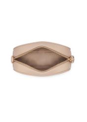 Beige small women's handbag TOREC-1285-1B(Z26) - product view from above, on a white background.