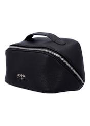 Black women's cosmetic bag TOREC-1310-9I(Z26), diagonal product view on a light background.