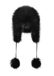 Women's hat with natural raccoon fur CZADF-0048-99(Z26), front view on a white background.