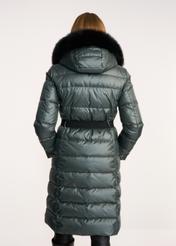 Women's down jacket with belt KURDT-0378-54(Z22)-04