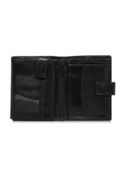 Black lacquered leather men's wallet PORMS-0552-99(W24)-03