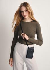 Women's leather bag in black TORES-1154-99(Z25)