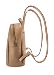 Beige leather women's backpack TORES-1228-1B(W26)