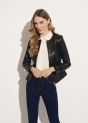 Women's classic leather jacket KURDS-0209-1323(W23)