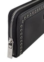 Black large women's wallet with rivets POREC-0383-99(W24)-06