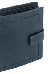 Men's navy blue leather wallet PORMS-0519-69(W23)-07