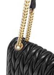 Black women's handbag with chain TOREC-1102-99(Z25), close-up of the product detail on a white background.