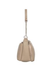 Women's handbag in cool beige color TOREC-1284-1K(Z26), product view from the side on a white background.