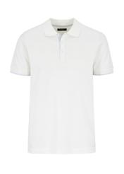 White men's polo shirt POLMT-0045A-12(W24)-03