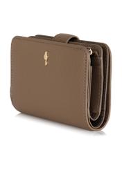 Women's beige leather wallet PORES-0896-81(Z23)-02