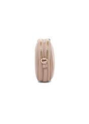 Small beige leather women's handbag TORES-0466D-81(Z25), side product view on white background.