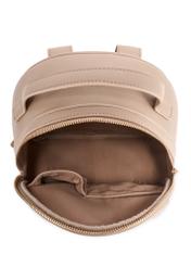 Beige women's medium backpack TOREC-0920-1D(W26), product view from above on a white background.