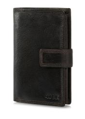 Brown lacquered leather men's wallet PORMS-0552-89(W24)-07