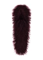 Burgundy natural fur scarf SZADF-0034-4D(Z26), front product view on white background.