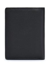 Black men's leather wallet PORMS-0632A-9I(W26), product view from the back on a white background.