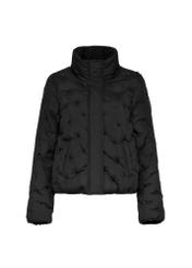 Black women's winter jacket KURDT-0614-99(Z25), front product view on white background.