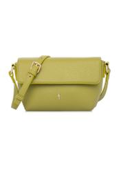 Lime green small women's shoulder bag TOREC-0916-8G(W26), front product view on white background.