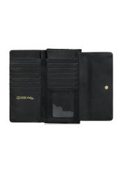 Large black women's wallet with logo POREC-0369-99(W24)-04
