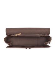 Light brown leather shoulder bag TORES-1418-1K(Z26), product view inside on white background.