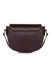 Women's brown leather postbag TORES-1009-90(W24)-04