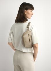 Beige women's imitation leather bag TOREC-1194-1D(W26)