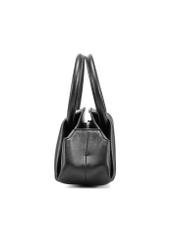 Black mini top handle bag TORES-1203-99(Z25), side product view on white background.