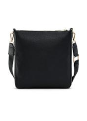 Black women's shoulder bag TOREC-0708B-99(Z25) - product view from the back on a white background.