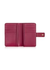 Women's pink leather wallet PORES-0896-34(W24)-07