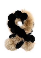 Women's natural fur stole SZADF-0029A-9J(Z26), front view on a white background.