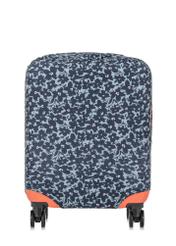 Floral small suitcase cover AW-013-0004-15-S(W25), product view on the suitcase on a white background.