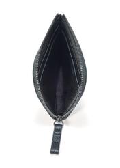 Men's leather wallet in black PORMS-0633-99(W25), view of the inside of the product on a white background.