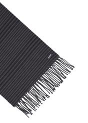 Men's scarf with a small check pattern SZAMT-0091-9B(Z26), close-up of the product on a white background.