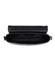 Black leather women's handbag TORES-1377-99(Z26), product view inside on white background.