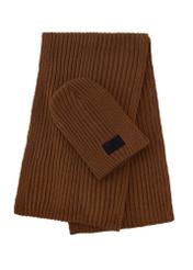 Brown men's winter scarf SZAMT-0016-79(Z24)