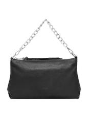 Black shoulder bag with chain TORES-1387-99(Z26) - front product view, on white background.