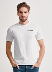 White basic T-shirt for men with OCHNIK brand logo TSHMT-0102-11(W24)-01