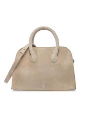 Cream suede women's handbag TORES-1295-0B(W26) - front product view, on white background.