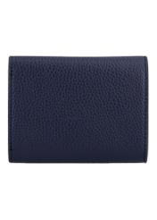 Dark navy blue medium women's wallet POREC-0440-7E(Z26), product view from the back on a white background.