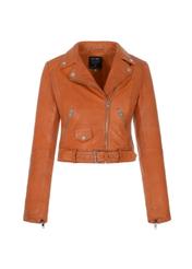 Women's Orange Leather Ramones KURDS-0344-1214(W22)-04