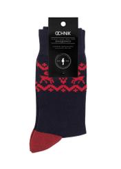 Navy blue men's socks SKAMT-0184-69(Z23)-02