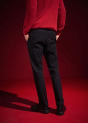 Black fitted men's trousers SPOMT-0100-99(Z24)